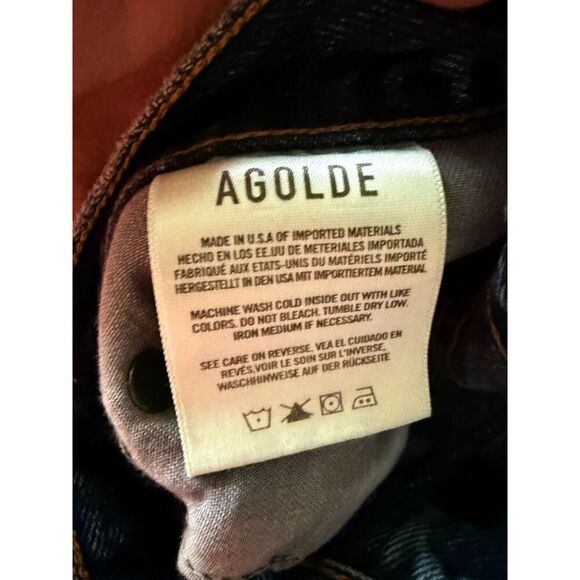 NWT Agolde 90's Pinch Waist Jeans in Portrait Straight Leg Med Wash Size 31 - Picture 8 of 9